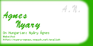 agnes nyary business card